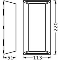 LEDVANCE LED-vägglampa för utomhusbruk Endura Style Idar, mörkgrå