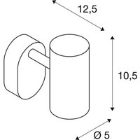 SLV Spot mural LED Noblo, 3 000 K, blanc, 13 cm, métal