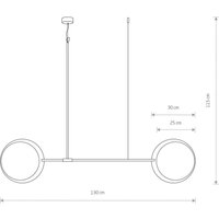 Nowodvorski Lighting Hänglampa Minimal i ek, 2 lampor