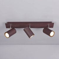 Trio Lighting Spot pour plafond Marley couleur rouille à 3 lampes