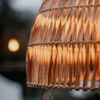 PR Home outdoor hanging light, Lace, Ø 37 cm, UK plug, natural