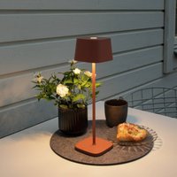 Konstsmide Capri LED table lamp for outdoors, terracotta