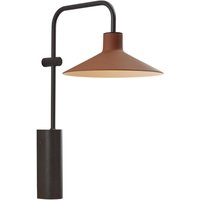 Bover LED-vägglampa Platet A/02, svart/terrakotta