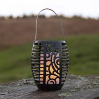 STAR TRADING Flame LED solar lamp, three usage options, 42 cm