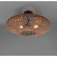 Trio Lighting Taklampa Hedda av sisal och metall
