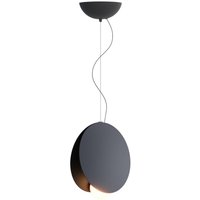 Fabbian Akoya pendant, anthracite, Ø30cm, 3000K, 1-10V dimmable