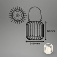 Briloner 7279 LED battery table lamp IP44 white