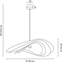 MARKET SET Selenitis pendant light, Ø 78 cm