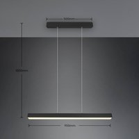 Trio Lighting Paros DUOline LED pendant light, linear, black