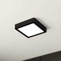 EGLO LED surface-mounted panel Fueva 5 IP20 830 black 16x16cm