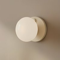 ALDEX Flo wall light, beige, Ø 19 cm, glass