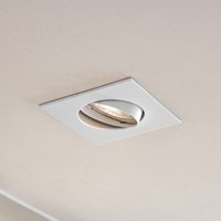 PRIOS recessed light Fibur, white, 9 cm, GU10