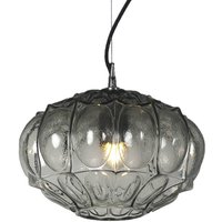 Karman Suspension Ginger, gris fumé, hauteur 20 cm verre, E27