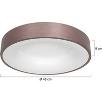 Steinhauer LED-taklampa Ringlede, 2 700 K Ø 48 cm brons