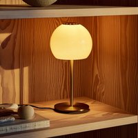 FRANDSEN Bordslampa Ball Glass, bärnsten, glas, 37 cm, E14