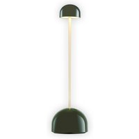 MARSET LED-Akku-Tischlampe Sips, grün/gold, 31 cm, Stahl