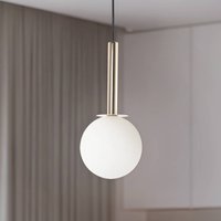 SIGMA Suspension Daisy, à 1 lampe, dorée/blanche/noire, verre
