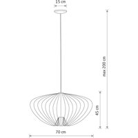 Nowodvorski Lighting Hänglampa Pumpkin L, ljusgrå, Ø 70 cm, metall, GU10