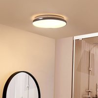 Lindby LED-taklampa Silvryn krom/vit plast 3000K