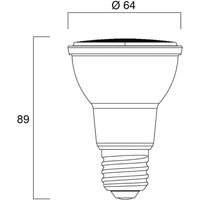 Sylvania LED reflector bulb E27 7.2W PAR20 3,000K dimmable 36° 540lm