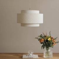 Globen Lighting Noah Bouclé pendant light, Ø 50 cm, white