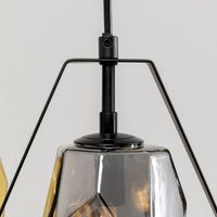 KARE Suspension Diamond Fever Dining, noir, à 3 lampes