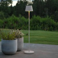 Konstsmide Pomezia LED rechargeable floor lamp, white, 124 cm, IP54, USB