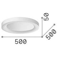 Ideallux Ideal Lux LED-taklampa Planet, vit, Ø 50 cm, metall