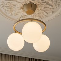 Nuura Aps Nuura ljuskrona Miira 3 Circular, Ø 54 cm, mässing/opal