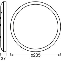 OSRAM LED-taklampa ORBIS ULTRA SLIM, vit, Ø 24 cm, dimbar