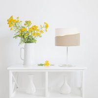 Maco Design Bordslampa Susan, vit/beige/guld