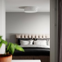 By Rydéns taklampa Vita, Ø 60 cm, vit, linne