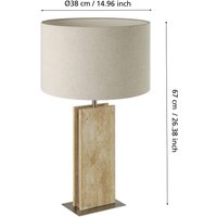 EGLO Stars of Light Belesar table lamp, natural linen, E27