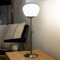 Markslöjd Rise table lamp, height 60 cm, antique brass, iron, glass