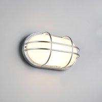 Trio Lighting Utomhusvägglampa Tumen, zinkfärgad, bredd 26 cm, metall, IP44