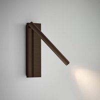 Bover LED-vägglampa Arid A/02 brun, aluminium, 2 700 K