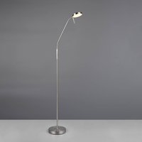 Reality Leuchten LED rechargeable floor lamp Moreno, matt nickel, CCT, dimmable