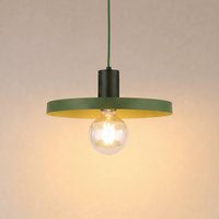 TK Lighting Sila pendant light, green, metal, Ø 30 cm, E27