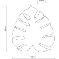 Envostar vägglampa Folah, bladform, ljust trä, 40 x 35 cm