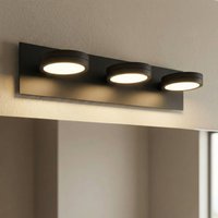 LIGHTME LED-spegellampa Aqua down 3 lampor svart