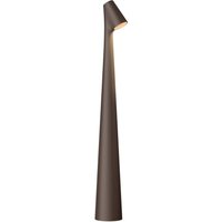 Vibia LED-bordslampa Africa, höjd 40 cm, mörkbrun