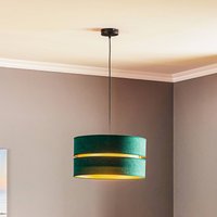 Euluna Duo hänglampa grön/guld Ø40cm 1 lampa