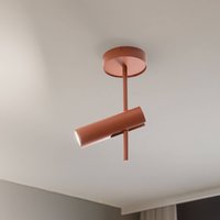 SIGMA Leda 1 downlight, brick red, 1-bulb, height 34 cm