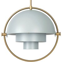 GUBI Multi-Lite pendant light, Ø 36 cm, brass/sea green