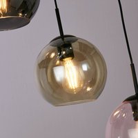 Searchlight Mardi Gras II pendant light, 5-bulb, round, black