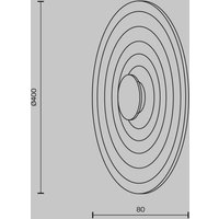 Maytoni Nami LED wall light, green beige, Ø 40 cm, aluminium