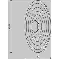 Maytoni LED-vägglampa Nami, grön-beige, Ø 40 cm, aluminium