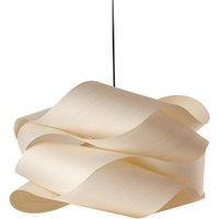 LZF LAMPS LZF Link hanging light, ivory/nickel-coloured Ø 46 cm Wood