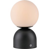 LED-Akku-Tischlampe RUDI, schwarz, Höhe 20 cm, CCT, Touchdim