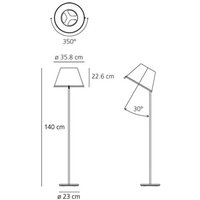 Artemide Choose lampadaire blanc/chromé